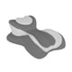 thumbnail image 2 of Almohada de espuma viscoelástica con forma de cuña para el cuello, cojín ergonómico multifuncional gris, 2 of 9