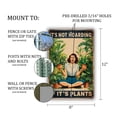 thumbnail image 3 of Vintage Outdoor Garden Sign - "It's Not Hoarding If It's Plants" - Gardening Decor with Joyful Woman Holding Potted Plants, 3 of 4