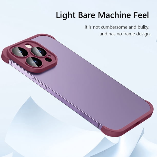 Estuche para teléfono TPU Protector de lente de vidrio Almohadilla de esquina (Rojo para iPhone 14 Pro) Likrtyny Para estrenar