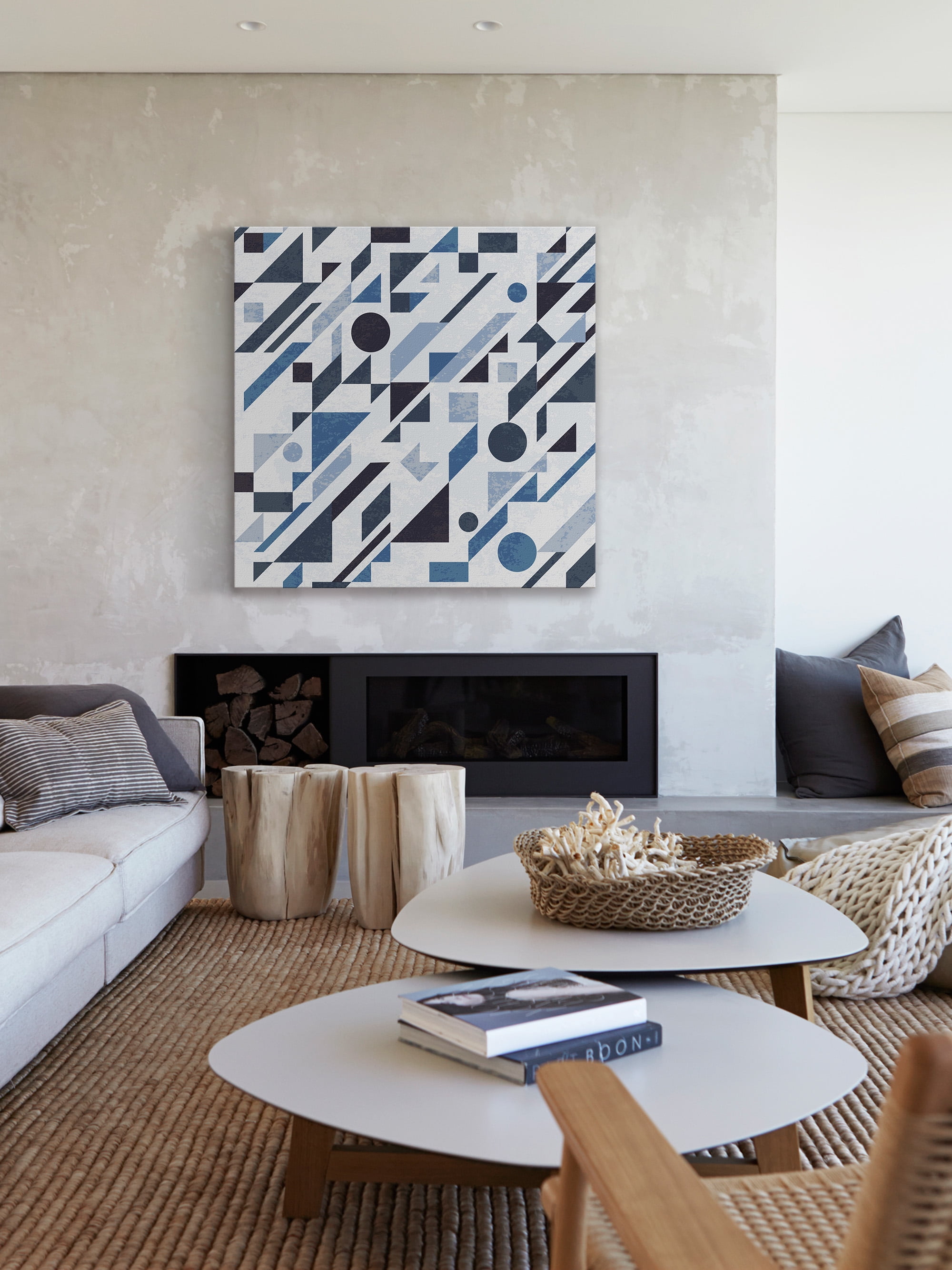 "Geometric Jumble" Painting Print on Wrapped Canvas