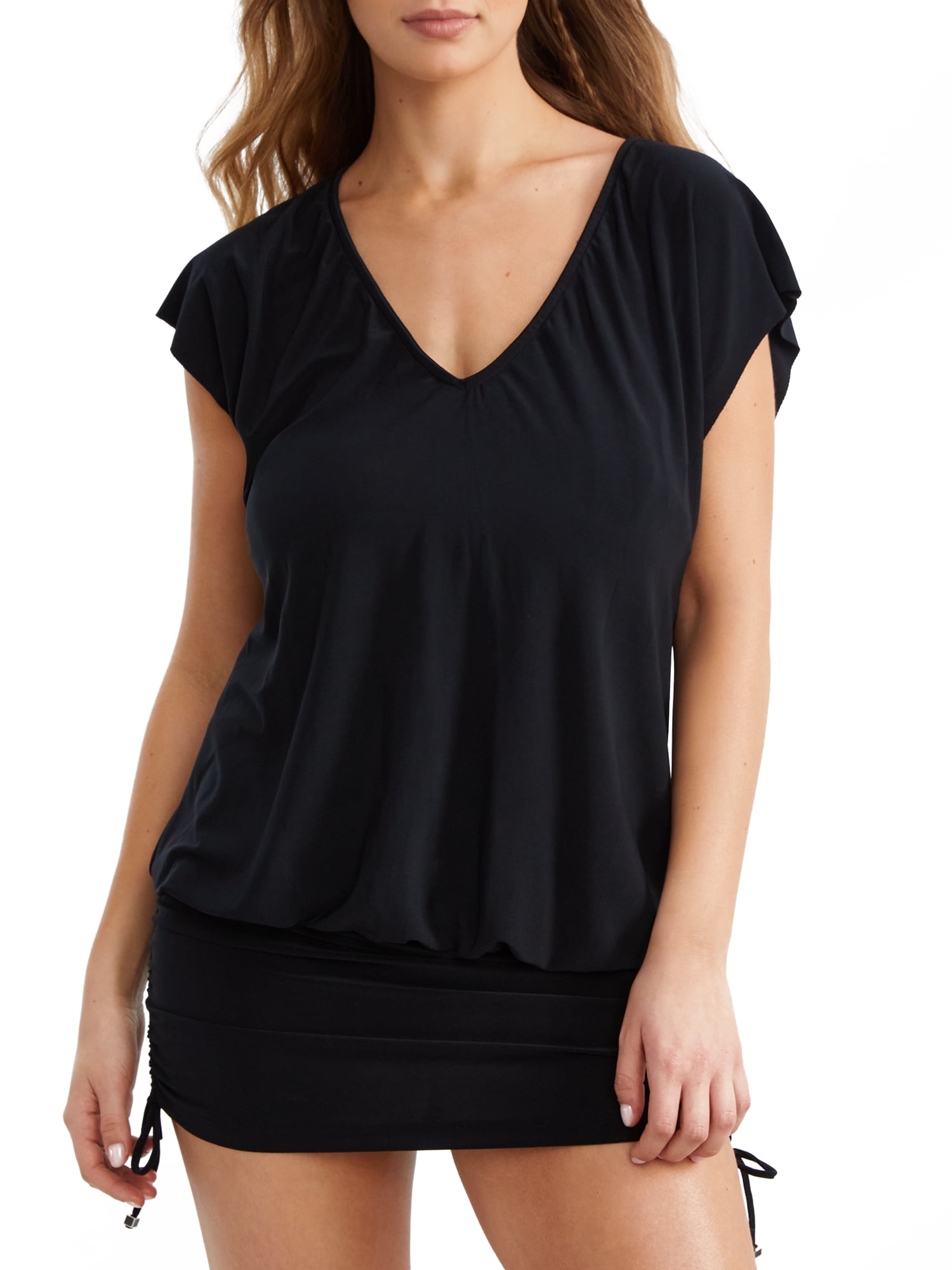 Magicsuit Womens Shirred Swim Dress CoverUp Style6008086 Swimsuit