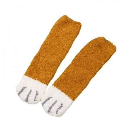 

UP TO 15% OFF! Womens Winter Fleece Lining Knit Animal Socks Non Slip Warm Fuzzy Cozy Slipper Socks