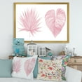 thumbnail image 3 of Designart 'Tropical Pink Watercolour Leaves On White II' Shabby Chic Framed Art Print, 3 of 4
