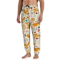 Mens Sweatpants With Pockets and Drawstring, Whimsical Fox Floral