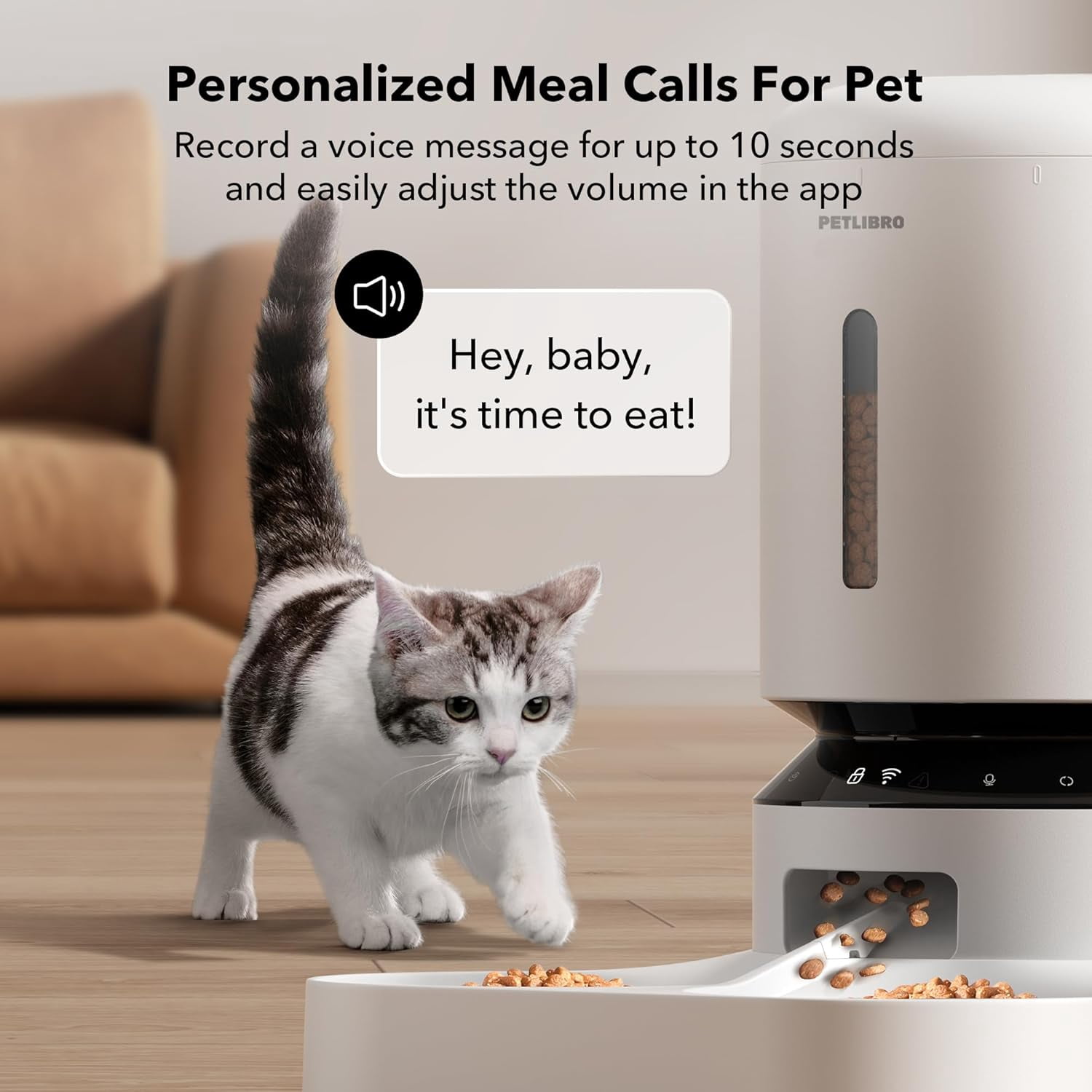 Petlibro Automatic Cat Feeder for 2 Cat, with APP Remote Feeding,5L Timed Cat Food Dispenser, Adjustable Portions 1-10 Meals/Day,Fresh Food Storage, 10s Call, Stainless Steel Bowls