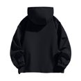 thumbnail image 5 of LYSMORA Men's Hooded Windbreaker Jacket Zip‑Snap Closure Long Sleeve Utility Rain Coat with Drawstring Hood Relaxed Fit Outerwear for Winter Outdoor, 5 of 7