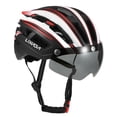 thumbnail image 4 of Casco de bicicleta de montaña Lixada Casco de motociclismo con luz trasera desmontable, 4 of 8