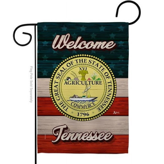Americana Home & Garden G141299-BO 13 x 18.5 in. Welcome Tennessee Double-Sided Vertical House Decoration Banner Garden Flag - Yard Gift