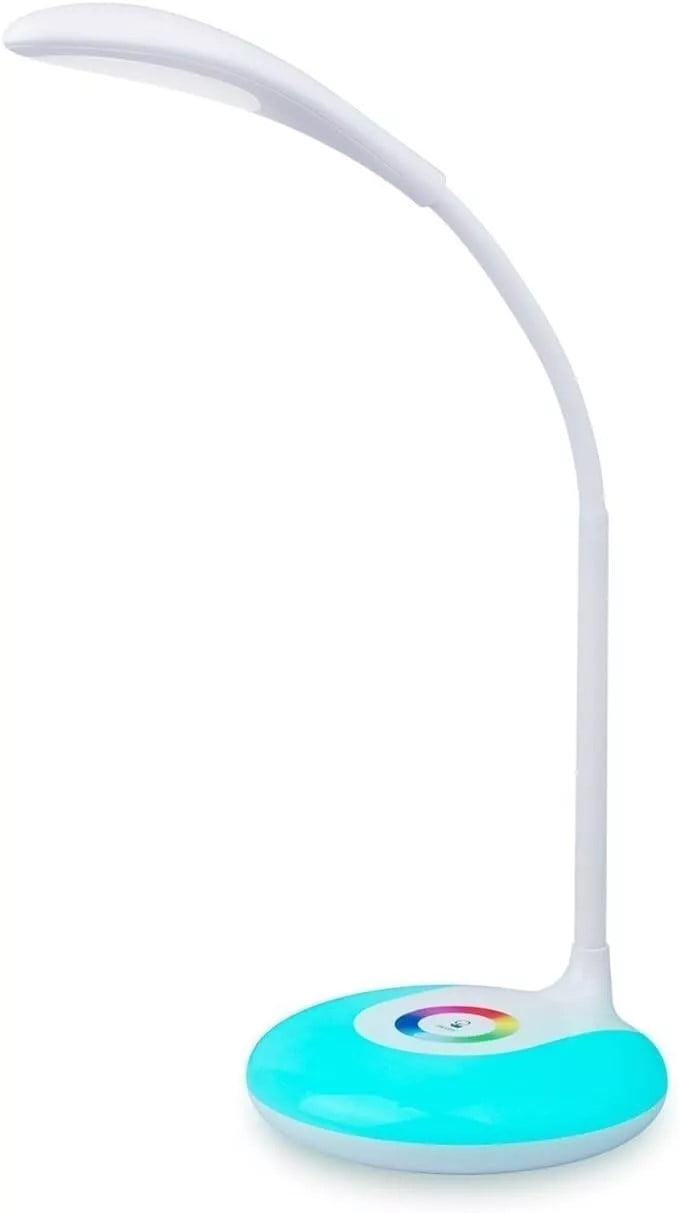 Etekcity Wireless Rechargeable Color LED Desk Lamp Eye-caring Table Lamp, with Full Color Changing Night Light, Touch Control, Flexible Gooseneck, 3 Brightness Levels