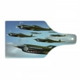 thumbnail image 1 of Airplane Cutting Board, Fighter Aircrafts up in Air Flight Machinery Wings Illustration Technology, Tempered Glass Cutting and Serving Board, Wine Bottle Shape, Blue Green Grey, by Ambesonne, 1 of 1