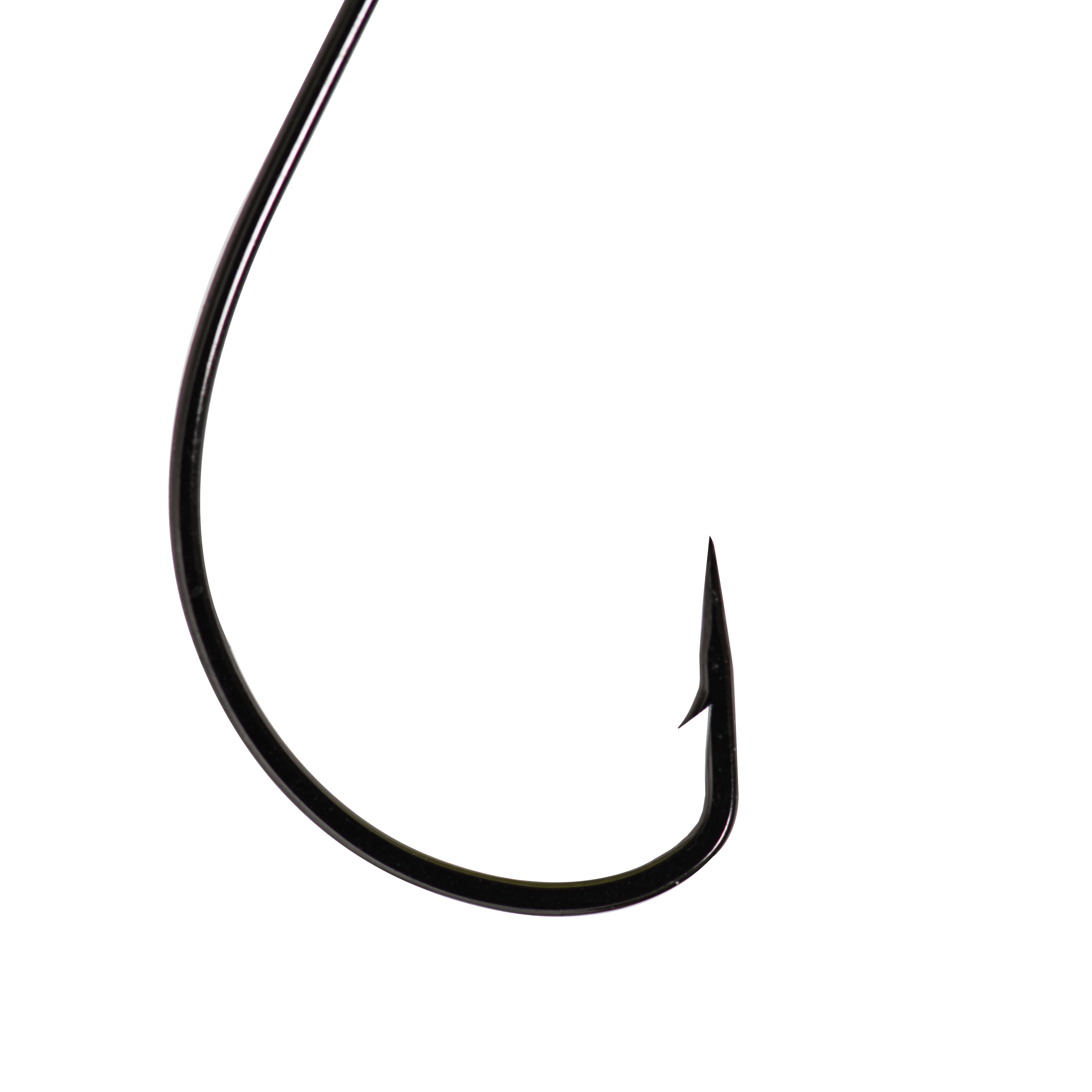 Mustad Light Wire Ultra Lock Soft Plastics Hook (Black Nickel) - Size: 2/0 4pc