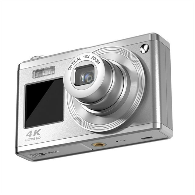 Cámara Digital de Pantalla Dual de Alta Definición con Lente Telescópica 4K HD, Zoom Óptico de 16x, Cámara de Belleza para Selfies A Prueba de Agua B