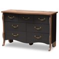 thumbnail image 1 of Bowery Hill Commode à Tiroirs 7 en Noir et Chêne, 1 of 10