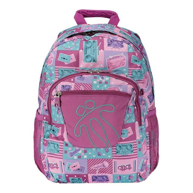 Mochila Unisex Acuarela Totto-rosa multicolor G