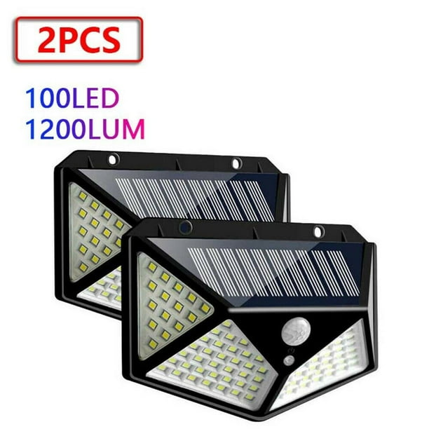 100 LED Solar Security Lights Outdoor Motion Sensor, Outside Waterproof Solar Powered Wall Lights for Garden, Front Door, Yard, Fence, Deck