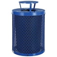 thumbnail image 2 of Thermoplastic Mesh Recycling Receptacle w/Rain Bonnet Lid, 32 Gallon, Blue, 2 of 4