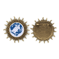 thumbnail image 1 of Flecha diseño simple ilustración patron ronda Pin de gancho de metal vintage con forma de sol Unbranded M, 1 of 3