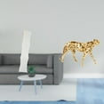 thumbnail image 2 of Elegante pantalla de lámpara de pie de papel con estampado de y detalles dorados de escultura animal. Decoración acogedora para sala de estar, 2 of 8