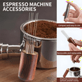 thumbnail image 3 of 6 Pieces Espresso Accessories Bulk, Stainless Steel Espresso Machine Coffee Tampers Tools for Kitchen, Coffee Shop,1set * espresso tamper, 3 of 6