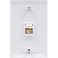 thumbnail image 3 of RCA Connector Wall Plate, 1-Port Keystone Wall Plate with RCA Keystone Jack Insert for Subwoofer Audio Port, White, 3 of 8