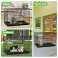 thumbnail image 5 of NiamVelo Dog Cage 36'' Metal Dog Crate , Folding  Dog Kennel with Plastic Tray & Handle, Pet Crate  for  Small  Medium Dogs, Black, 5 of 8