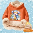 thumbnail image 2 of Big Girls Graphic Hoodie Long Sleeved Hooded Sweatshirt Pullover with Cute Print Designs Trendy Fall Outfits Size 15-16T , Orange, 2 of 5