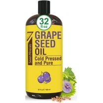 Seven Minerals Pure Cold Pressed Grapeseed Oil, 32 fl oz, Non-GMO, Hexane-Free, for Skin, Hair & Massage
