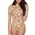 thumbnail image 2 of Picia Corgi Animal Womens One Piece Swimsuits Modest Tummy Control Bathing Suits Lace Up Slimming Swim Suit-Large, 2 of 9
