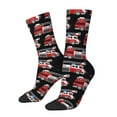 thumbnail image 2 of Uemuo Fire and Rescue Truck Pattern Women's Crew Socks, Soft Durable Breathable Moisture-Wicking with Odor Control Cotton socks, 2 of 9