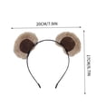 thumbnail image 2 of Mouliraty Bear Ears Headband Brown, Female Face Wash Hair Card Velvet Headband Cute Plush Head Bands Wholesale Hair Accessories, 2 of 5