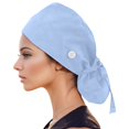 thumbnail image 2 of Daolelai Unisex Cotton Printed Operating Room Hat Doctor Nurse Hat Beautician Dustproof Gourd Hat, 2 of 4