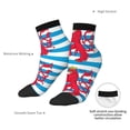 thumbnail image 5 of Breathable Athletic Socks Civil Ensign Of Luxembourg Cushioned Quarter Socks for Men Women, 5 of 7