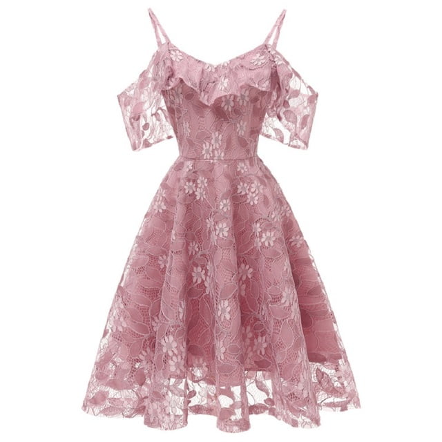 2021 Robe de Fête pour Adolescentes Robe de Mariage d'Été en Dentelle pour Filles Robe à Col en V avec Bretelles Robes pour Enfants de 14-20 Ans Robe pour Adolescentes