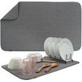 thumbnail image 1 of Alfombrilla para secar platos S&T INC. Microfibra absorbente Jumbo de 45 cm x 75 cm, 1 of 7