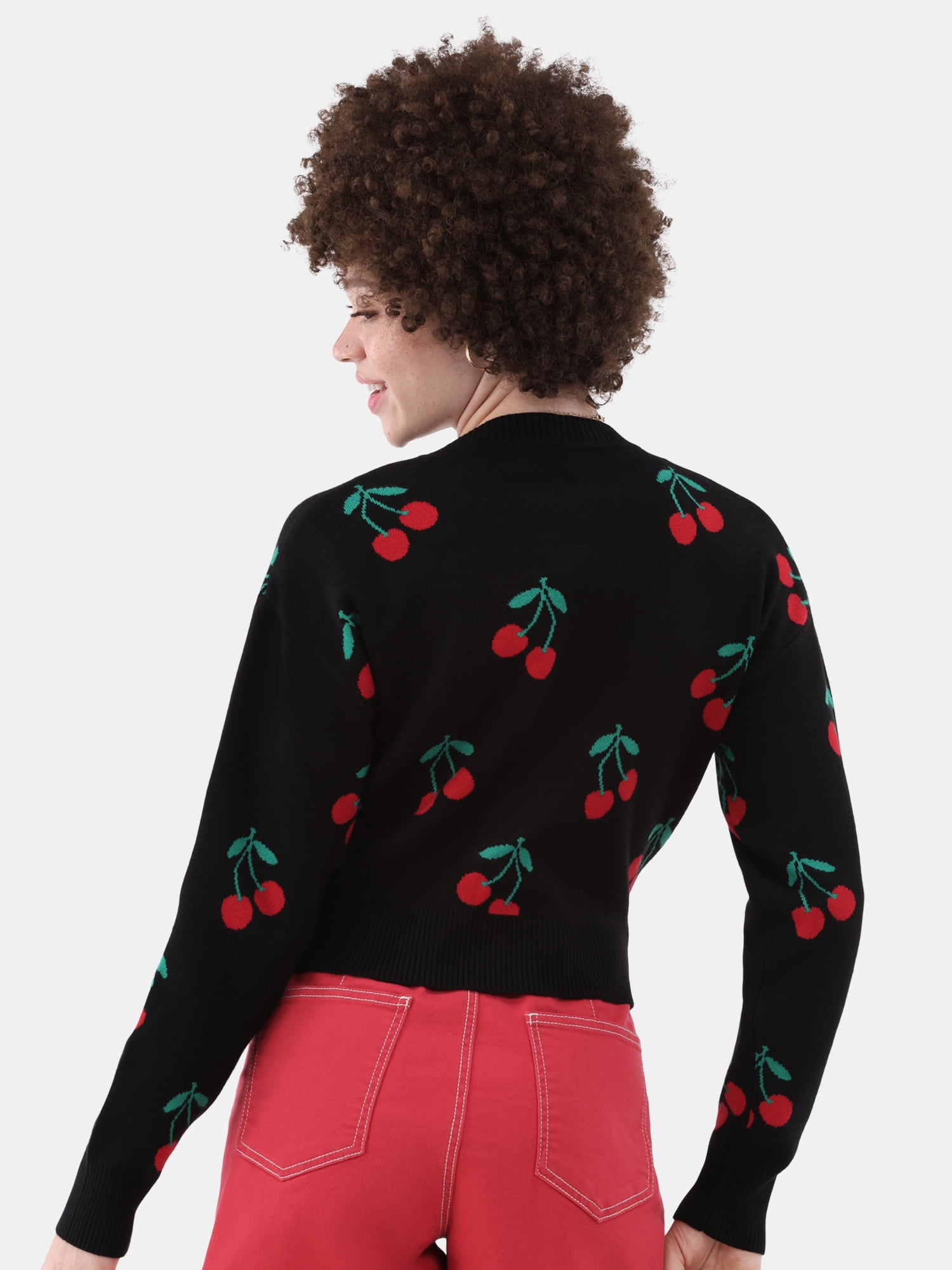 No Boundaries Jacquard Pullover Sweater, Midweight, Women’s and Women's Plus