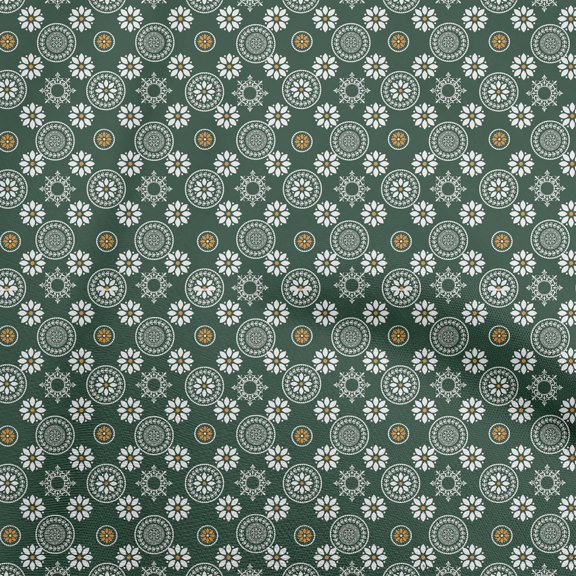 oneOone Rayon Dark Green Fabric Block Quilting Supplies Print Sewing Fabric By The Yard 56 Inch Wide