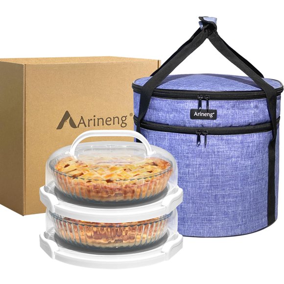 Recipientes para tartas Arineng, paquete de 2 con tapas y asas, sin BPA