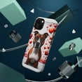 thumbnail image 3 of DistinctInk Tough Case for Apple iPhone 13 MINI (5.4" Screen), Compatible with MagSafe Charging - Valentine's Day Staffordshire Bull Terrier, 3 of 6