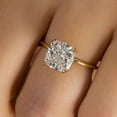 thumbnail image 3 of 1Ct Lab Created Diamond Cushion Cut Women's Engagement Ring 14K Yellow Gold Plated, 3 of 4