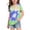 Dark Blue, variant on Girls Tie Dye Short Sleeve T-Shirt, Crew Neck Casual Gradient Print Soft Lightweight Kids Summer Tee Blue Size 6