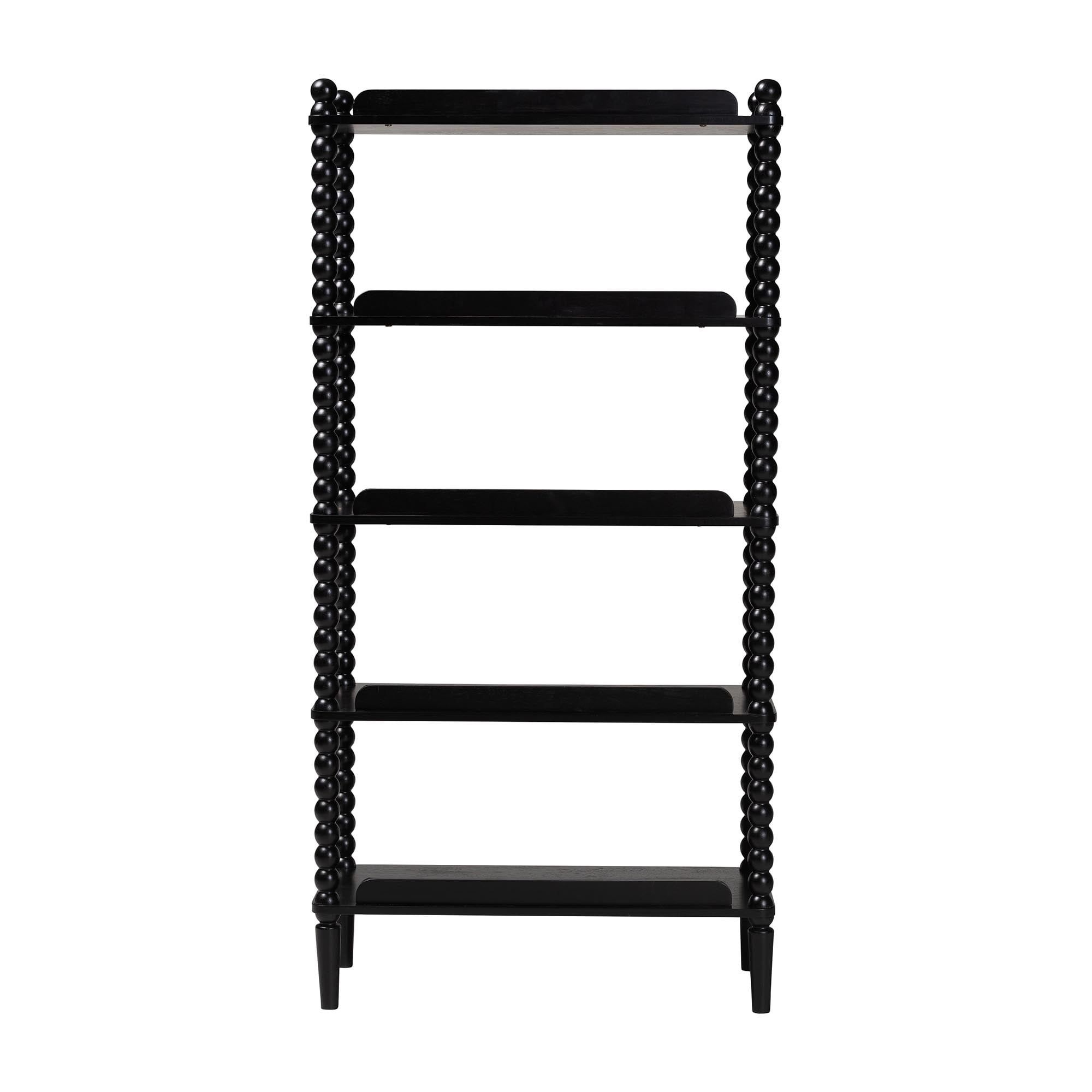 Baxton Studio Lucera Farmhouse Display Shelf, 5-Tier, Black