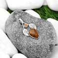 thumbnail image 3 of Natural Red Moss Agate & Carnelian 925 Sterling Silver Pendant Jewelry P-1416 SDP111752, 3 of 5