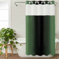 thumbnail image 3 of Green Black Ombre No Hook Shower Curtain Waterproof, Bathroom Curtains with Snap in Liners and See Through Top Window, Modern Gradient Abstract Art Hotel Style Bathtub Curtains Shower 36"Wx78"L, 3 of 8