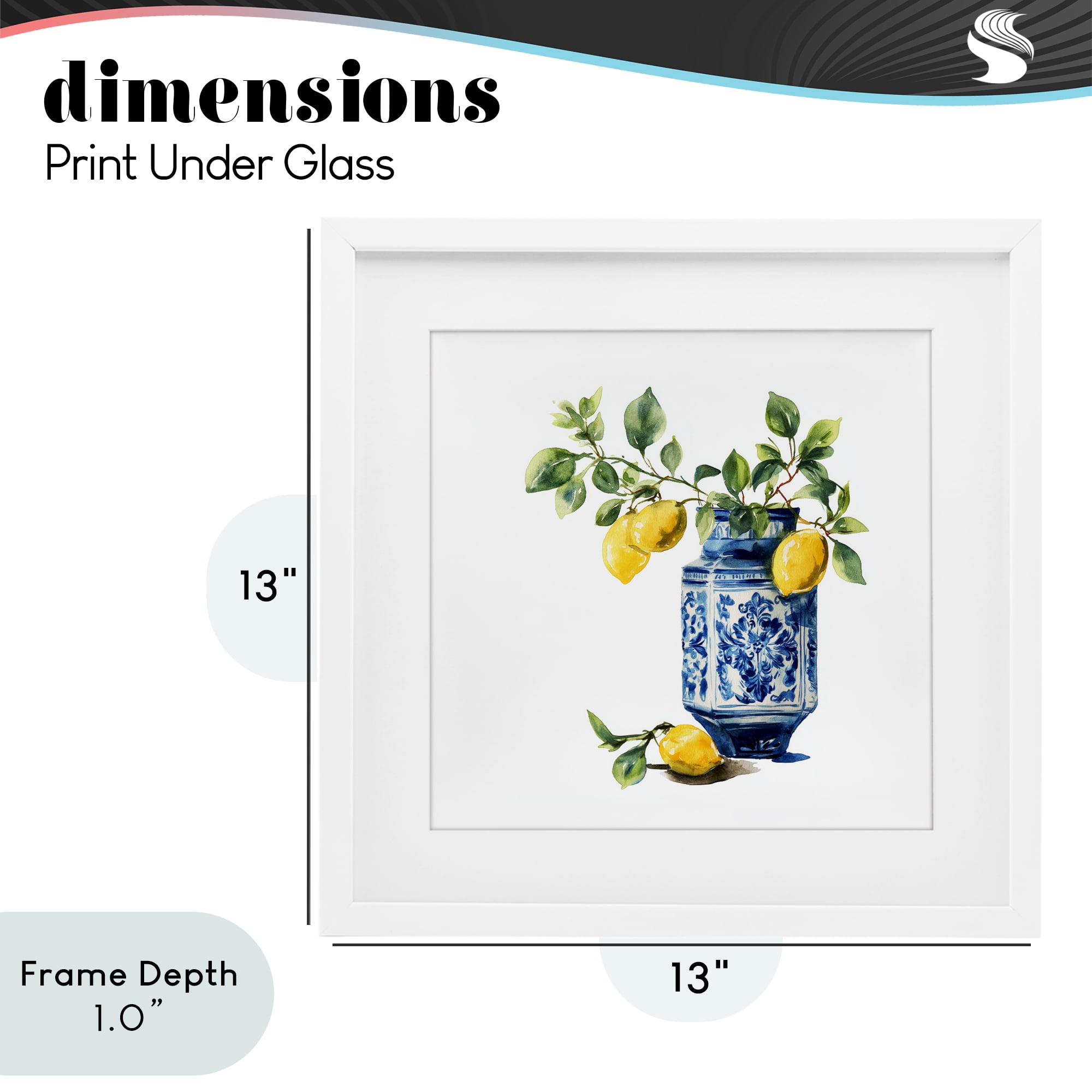 Stupell Industries Ornate Lemon Treasures White Framed Print Under Glass, design by Svetlana Aleynikova
