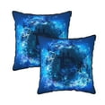 thumbnail image 1 of Velvet Decorative Throw Pillow Covers Set of 2, Soft Square Cushion Cover with Invisible Zipper Bitcoin Blockchain Printing, 16"x16", 1 of 7
