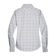 thumbnail image 5 of Devon & Jones DG520W Women's Crown Collection Glen Plaid Woven Dress Shirt-White/ Graphite/ Grey Heather-M, 5 of 5