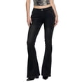 thumbnail image 2 of Mifsaly Womens Flare Jeans High Rise Flare Jeans Full Length Stretchy Denim Pants Flattering Bootcut Silhouette Classic Style Versatile Bottoms Comfortable Trousers XXXXL, 2 of 6