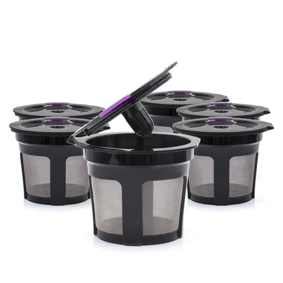 Dosettes de Filtre à Café Rechargeables avec Filtre Intégré en Acier Inoxydable pour Keurig 2.0 et 1.0 (Lot de 8)