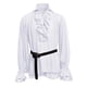 thumbnail image 3 of Camisa Medieval renacentista para hombre, camisa con cuello levantado, pantalones pirata, blusa suelta, disfraz informal, 3 of 5