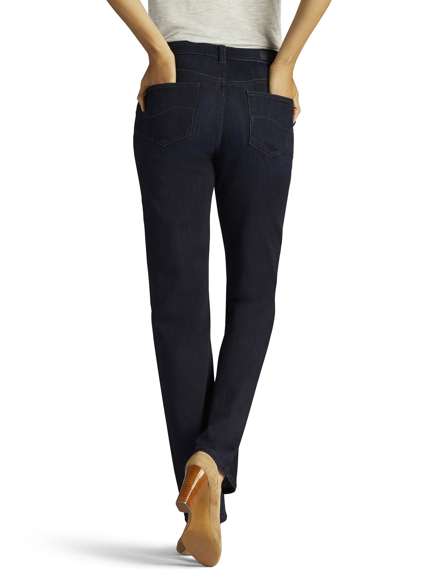 Lee Women's Relaxed Fit Straight Leg Jeans 